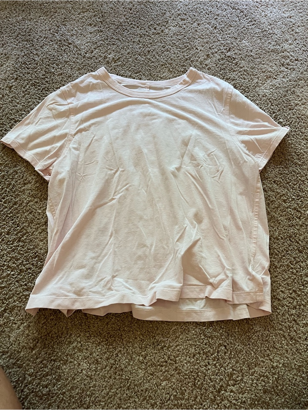 Lululemon Short-Sleeve Crop Tee in Light Pink
